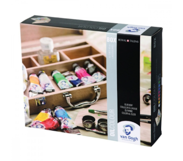 Caixa de Madeira Van Gogh Cores Básicas Óleo 10 x 40 ml + Acessórios