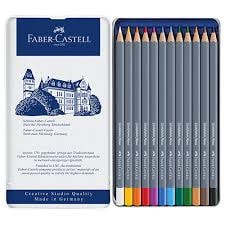 Caixa metal 12 Lápis de cor GoldfaberAqua FABER-CASTELL art. 11 46 12