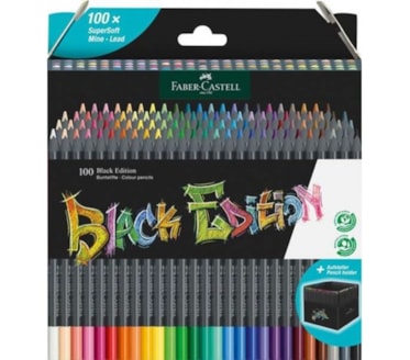 100 Lápis de cor BLACK EDITION FABER-CASTELL art.11 64 11