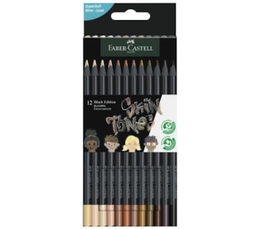 LÁPIS DE COR BLACK EDITION 12 UNI TONS PELE 116414