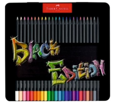24 Lápis de cor BLACK EDITION FABER-CASTELL art.11 64 36