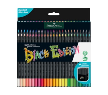 50 Lápis de cor BLACK EDITION FABER-CASTELL art.11 64 50