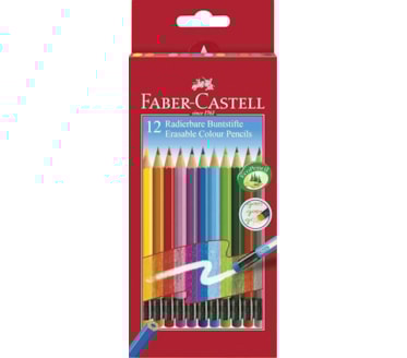 Caixa 12 Lápis de cor apagáveis FABER-CASTELL art. 11 66 12