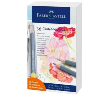 36 lápis de cor aguarelável GOLDFABERAGUA Pastel FABER-CASTELL  art. 11 46 39