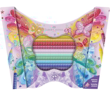 Caixa metal c/ 20 Lápis de cor SPARKLE FABER-CASTELL art. 201971
