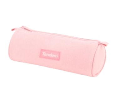 Estojo escolar redondo rosa 21x7x7 TANDEM ONE art. 211093