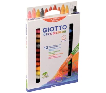 12 Lápis de cera BICOLOR GIOTTO cód.F291300