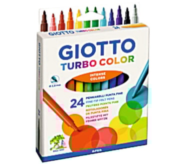 Caixa 24 Marcadores TURBO COLOR GIOTTO art. F071500
