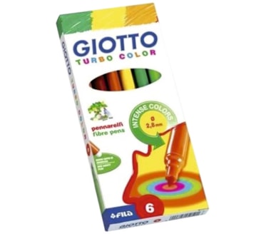 Caixa 6 Marcadores TURBO COLOR GIOTTO  art. F415000