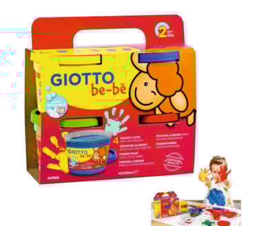 Set Criativo pintura com os Dedos GIOTTO be-bè 4x150ml cód.F467200