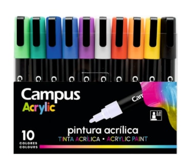 Pack 10 Marcadores acrílica CAMPUS cód. 081698