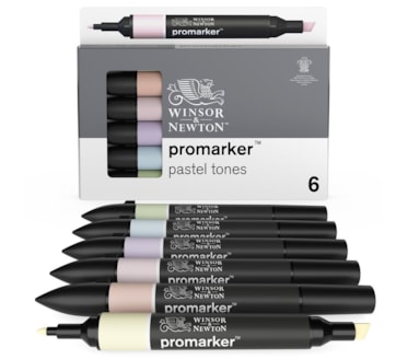 Set 6 Marcadores W&N Promarker Tons Pastel