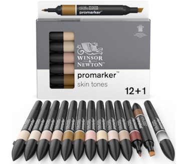 Set 12+1 Marcadores W&N Promarker Tons de Pele