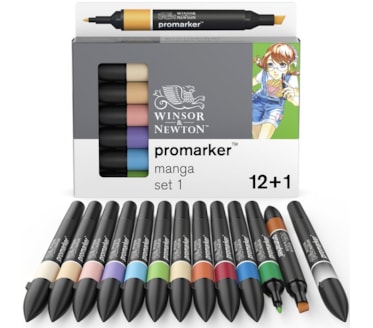 Set 12+1 Marcadores W&N Promarker Mangá 1
