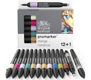 Set 12+1 Marcadores W&N Promarker Manga Romance