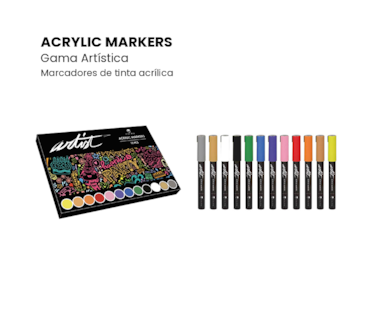 Marcadores Acrylic ALEX BOG 12 Unidades