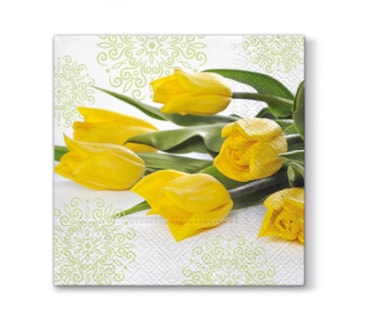 Guardanapos Yellow Tulips Pack 20uni Ref.SDL 290000